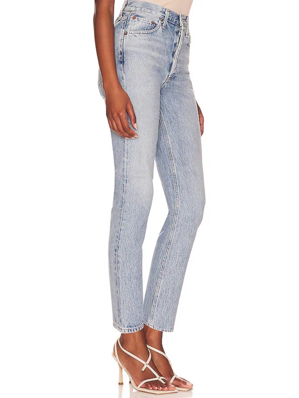 Agolde Riley High Rise Straight Crop Jeans - Picture 2 of 9